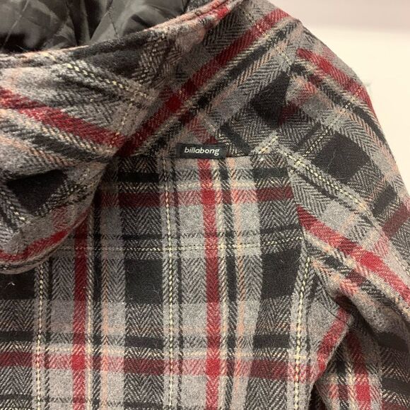 Billabong Vintage Plaid Elbow Patch Jacket sz M - Picture 5 of 6